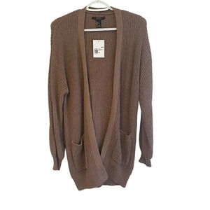 Forever 21 Open-Front Cardigan Sweater Small Open Front